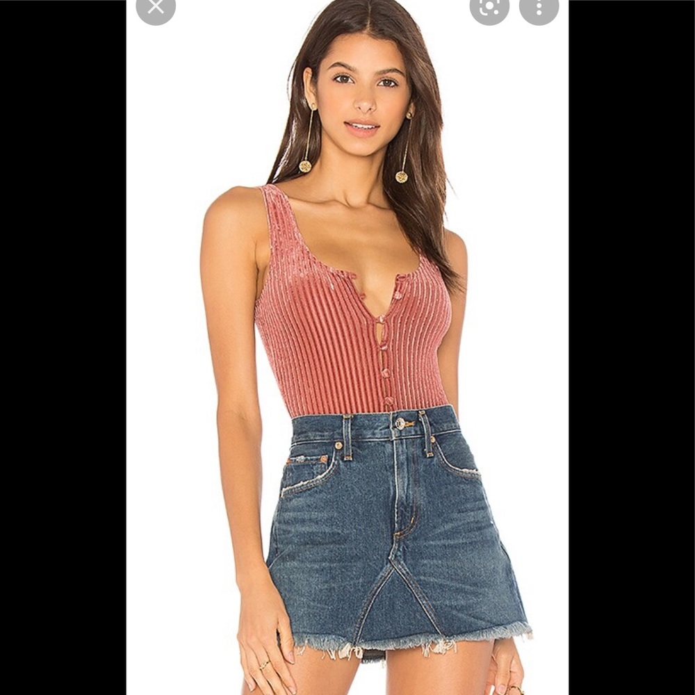 Privacy Please X Revolve Gyle Bodysuit Rosewood Size Small
